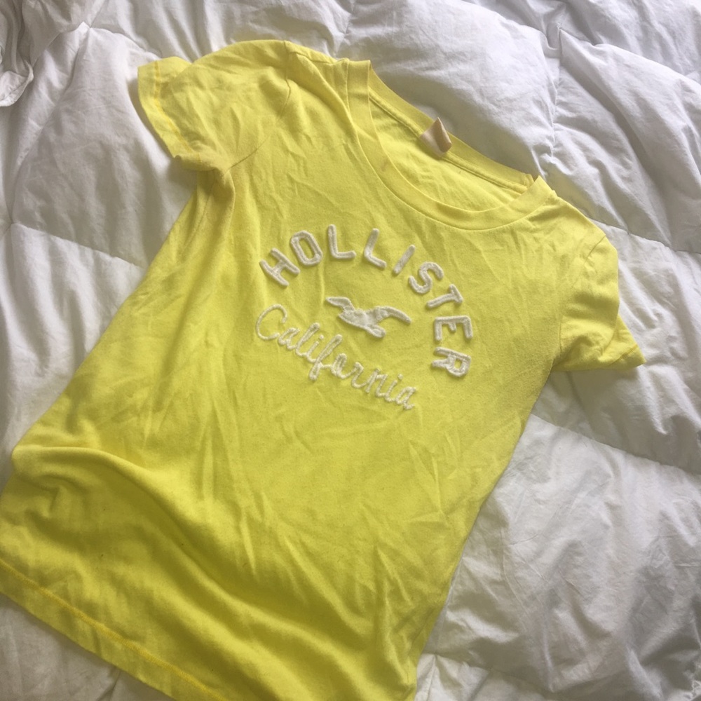 Yellow hollister shirt